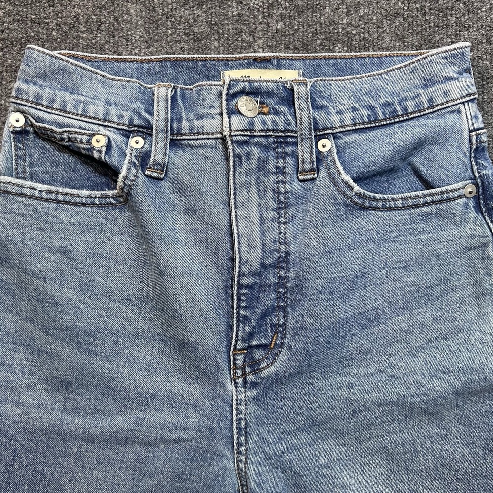 Madewell The Momjean High-Rise Tapered Jeans Light Wash Denim Size 24